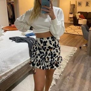 small multi colored cheetah print skirt